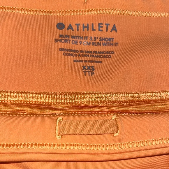 Athleta Run With It 3.5" Short Seville Orange XXS - Picture 7 of 7